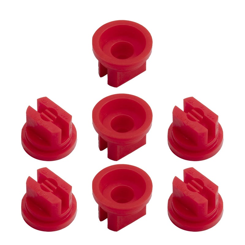 MroMax Flat Fan Spray Tip, 14Pcs 110 Degree Plastic Nozzle 0.4mm Aperture for Backpack Sprayer, Garden Spray, Agricultural Greenhouse Spray Equipment (Red) - Image 1
